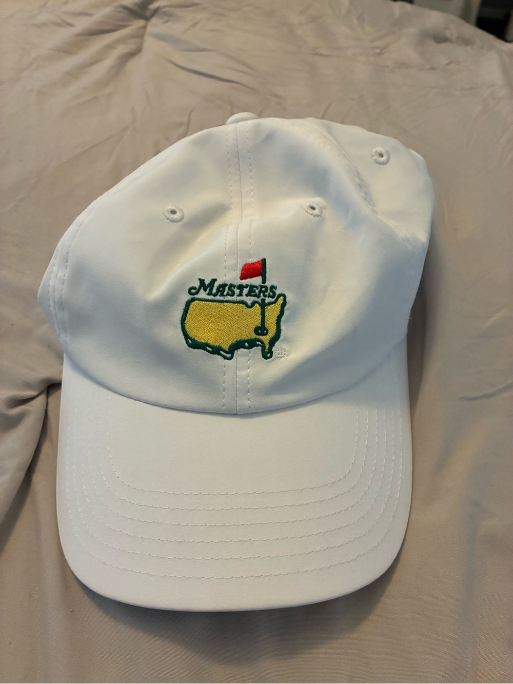 Masters White Kids Hat with Yellow & Green Logo